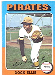 1975 Topps Mini Baseball Cards      385     Dock Ellis